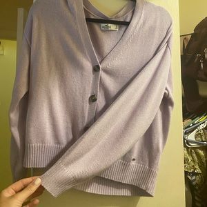 Hollister purple cardigan